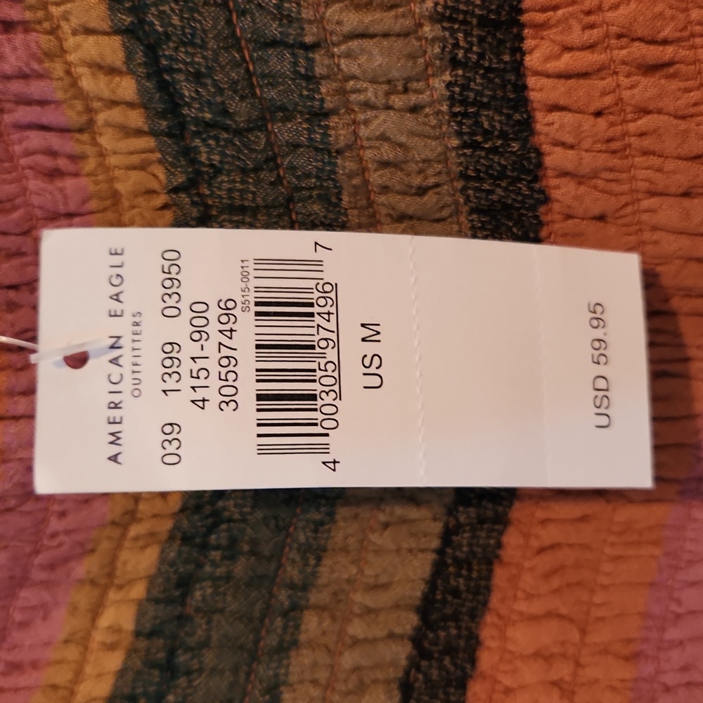 NWT, American Eagle Jumpsuit, medium, muted earthtones - Picture 3 of 5